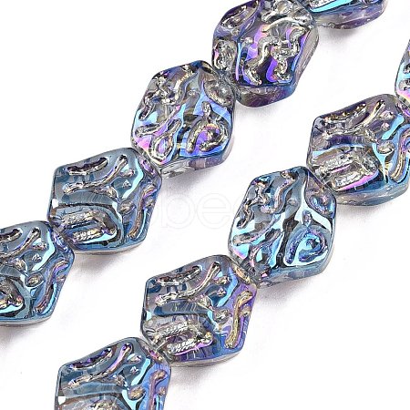 Electroplate Glass Beads Strands EGLA-N012-08U-1