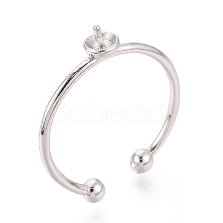 Brass Cup Peg Ring Settings KK-N274-35P-1