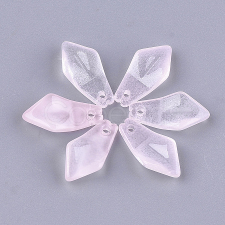 Transparent Spray Painted Glass Pendants X-GLAA-S183-21B-01-1