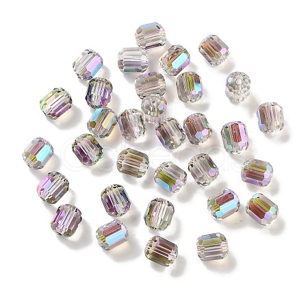Electroplate Column Glass Beads EGLA-A043-02-HR01-1
