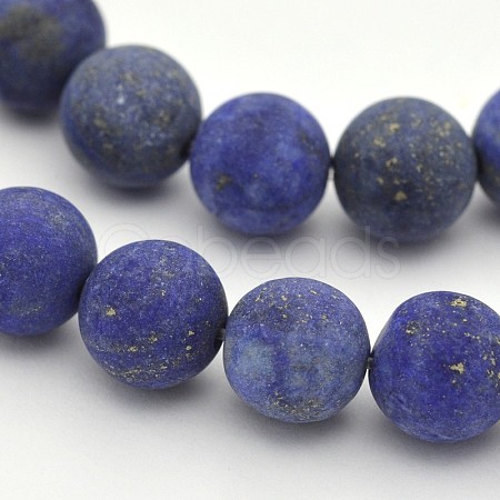 Natural Lapis Lazuli Round Beads Strands G-D660-6mm-1