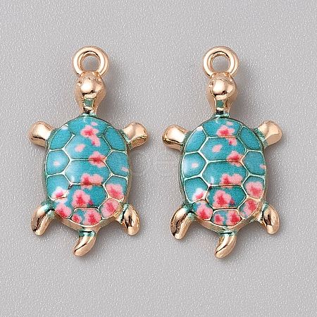 Alloy Enamel Pendants FIND-CJC0027-01G-04-1