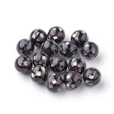 Natural Black Lip Shell Beads SSHEL-Q298-16mm-10-1