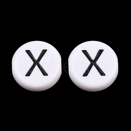 Opaque White Acrylic European Beads AC-CBA3BDD-01X-1