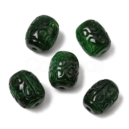 Natural Myanmar Jade Dyed Beads G-C283-06-1