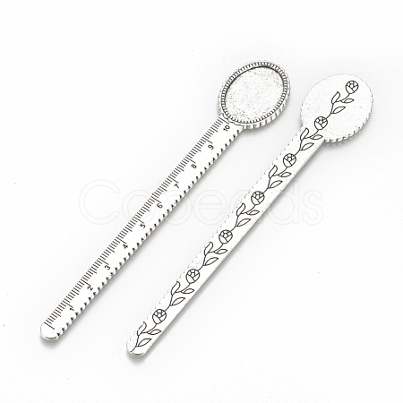 Tibetan Style Alloy Cabochon Setting X-TIBE-R001-01AS-1