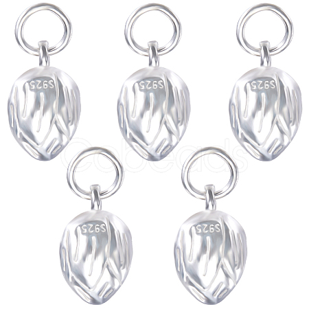 5Pcs 925 Sterling Silver Charms STER-BBC0005-35S-1