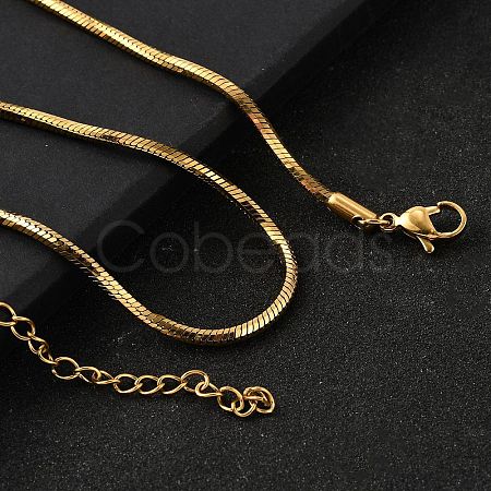 2MM 304 Stainless Steel Snake Chain Necklaces for Women Men STAS-V011-04D-G-1