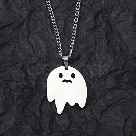 Non-Tarnish 201 Stainless Steel Pendant Necklaces for Man NJEW-Q336-02B-P-1