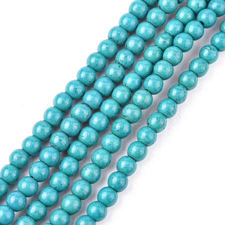 Synthetic Turquoise Beads Strands X-TURQ-G106-6mm-02E-1