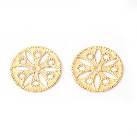 Brass Filigree Joiners Links KK-F772-13G-1
