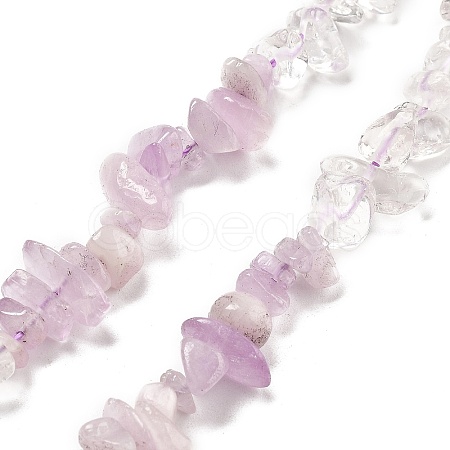 Natural Quartz Crystal & Kunzite Beads Strands G-L610-A25-01-1