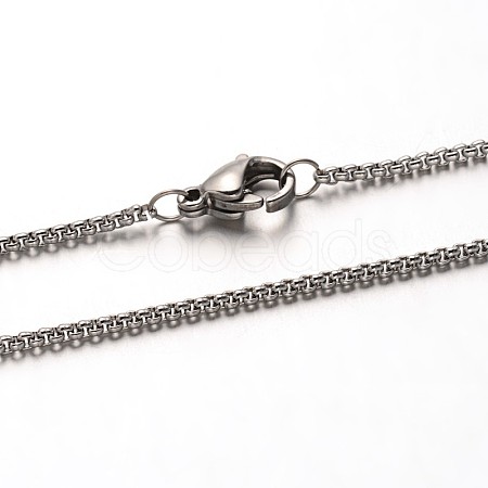 Tarnish Resistant 304 Stainless Steel Cable Chain Necklaces NJEW-N0047-35-1