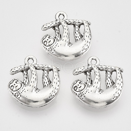 Tibetan Style Alloy Pendants X-TIBEP-T009-11AS-RS-1