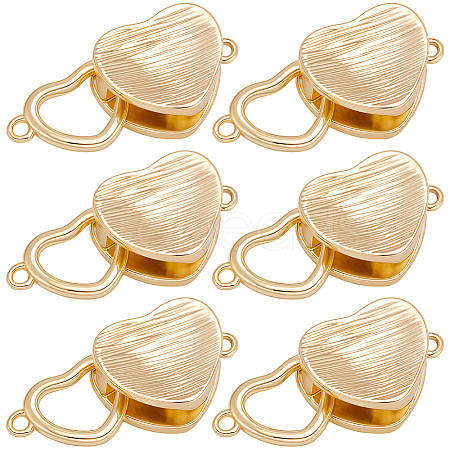 8Pcs Brass Interlocking Clasps KK-BBC0019-68-1