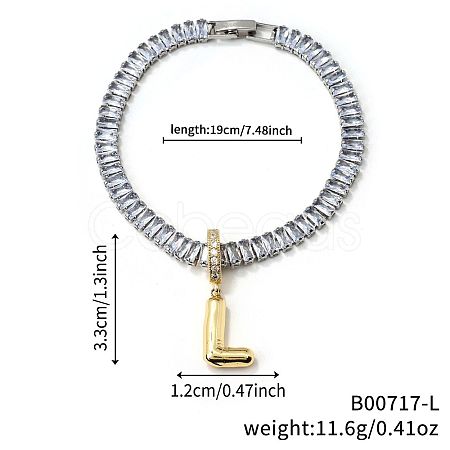 Fashionable Brass Charm Bracelets LI7211-12-1