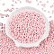 Opaque Acrylic Beads, Peanut, Pink, 6.5x4x3mm, Hole: 1.5mm, about 9998pcs/500g