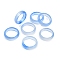 Dyed & Heated Natural Agate Finger Rings for Women, Light Sky Blue, 5.5mm, Inner Diameter: 17~17.5mm