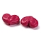 Opaque Acrylic Beads, Heart, Misty Rose, 18x24x10mm, Hole: 2.5mm