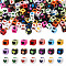 Cheriswelry 450Pcs 3 Style Opaque Acrylic Beads, Cube with Heart Pattern, Mixed Color, 7x7x7mm, Hole: 4mm, 150pcs/style