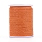 Round Waxed Polyester Cord, Taiwan Waxed Cord, Twisted Cord, Orange, 1mm, about 12.02 yards(11m)/roll