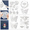 4 Sheets 11.6x8.2 Inch Stick and Stitch Embroidery Patterns, Non-woven Fabrics Water Soluble Embroidery Stabilizers, Butterfly, 297x210mmm