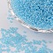 12/0 Grade A Round Glass Seed Beads, Transparent Colours Rainbow, Light Sky Blue, 12/0, 2x1.5mm, Hole: 0.9mm, about 30000pcs/bag