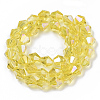 Electroplate Glass Beads Strands EGLA-Q118-8mm-B30-2