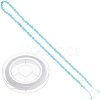 DIY Natural Amazonite Round Beaded Stretch Bracelet Making Kit G-FI0001-13-1