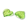 Green Transparent Acrylic Leaf Pendants for Chunky Necklace Jewelry X-DBLA410-9-9