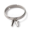 304 Stainless Steel Cuff Ring Components STAS-D372-01P-05-3