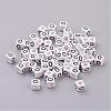 Acrylic Horizontal Hole Letter Beads PL37C9308-O-1