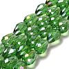 Electroplate Glass Beads Strands X-EGLA-D015-15x10mm-19-1