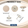 36Pcs Flat Round Cloth Cap Nail Buttons BUTT-CY0001-34C-2