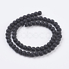 Synthetical Black Stone Beads Strands X-G-G508-7-2