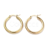 Ring 304 Stainless Steel Hoop Earrings for Women Men EJEW-B049-01B-G-1