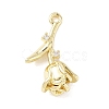 Brass Micro Pave Clear Cubic Zirconia Pendants KK-Z106-01G-03-1