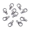 Black Tone Zinc Alloy Lobster Claw Clasps X-E102-B-2