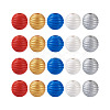 50Pcs 5 Styles Painted Natural Wood Beehive European Beads WOOD-FW0001-01-1