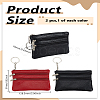 2Pcs 2 Colors PU Leather Zipper Wallets ABAG-LP0001-91A-2