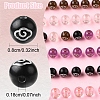 200Pcs 5 Colors Plating Acrylic Beads OACR-FS0002-03-4