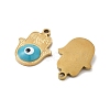 Ion Plating(IP) 316 Stainless Steel Enamel Pendants STAS-U014-72G-02-2
