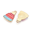 Winter Theme Printed Alloy Pendants PALLOY-H127-03G-03-3