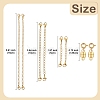 6Pcs Brass Magnetic Clasps with Springs Clasps FIND-YW0007-71G-3