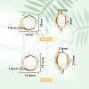 20Pcs 2 Style Brass Hoop Earring Findings KK-AR0003-24-2