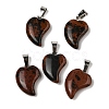 Natural Mahogany Obsidian Pendants G-B127-11P-01-2