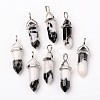 Natural Gemstone Double Terminated Pointed Pendants X-G-F295-04E-3