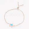 Adjustable Brass Bolo Bracelets BJEW-L618-02RG-A-1