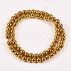 Electroplate Non-magnetic Synthetic Hematite Beads Strands G-J169A-6mm-04-2