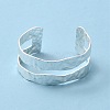 Rack Plating Brass Open Cuff Bangle for Women BJEW-A137-01S-1